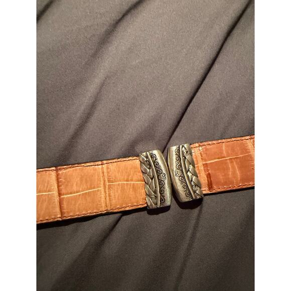 Brighton Reversible Belt Embossed Leather ML 32” - Picture 5 of 7
